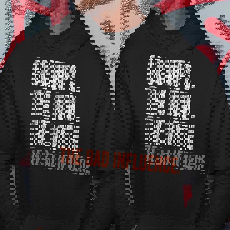 Gramps The Man The Myth The Bad Influence Father's Day Hoodie Personalized Gifts