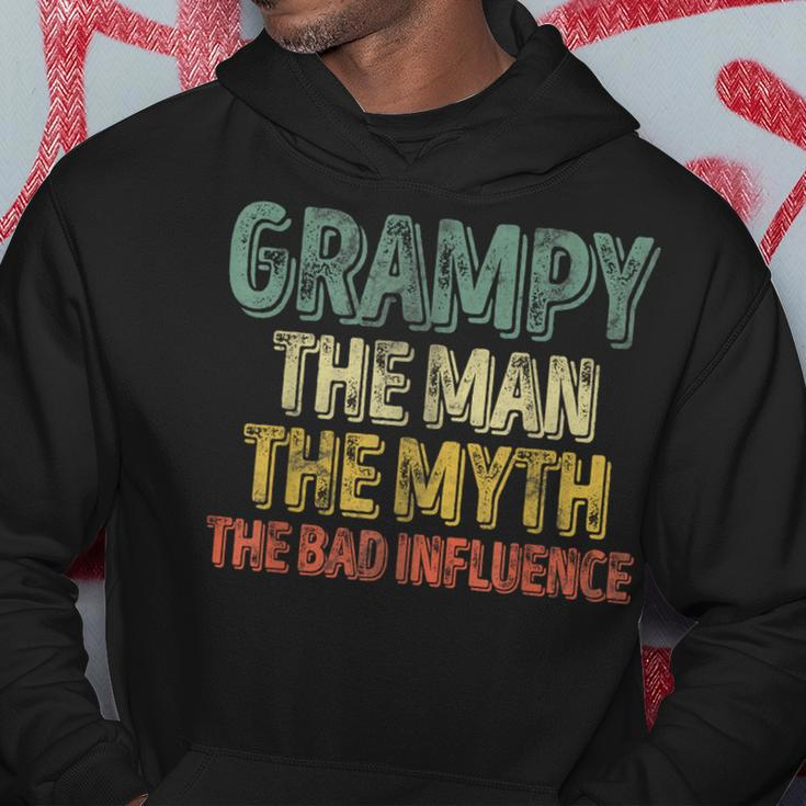 Grampy The Man The Myth The Bad Influence Father's Day Hoodie Unique Gifts