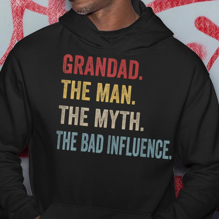 Grandad The Man Myth Bad Influence Father's Day Hoodie Unique Gifts