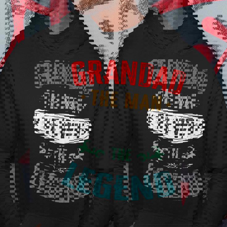 Grandad The Man The Myth The Legend Retro Vintage Hoodie Personalized Gifts