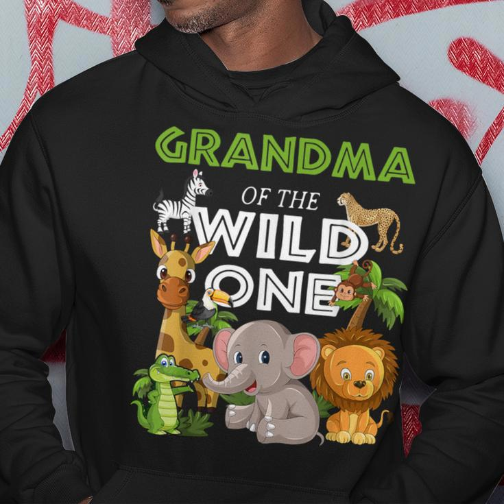 Grandma Of The Wild One Zoo Birthday Safari Jungle Animal Hoodie Personalized Gifts