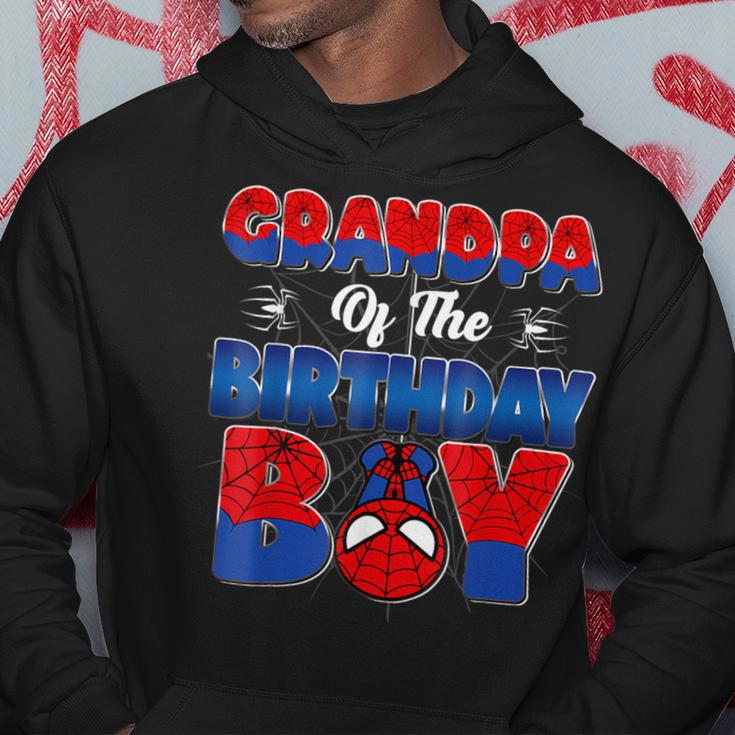 Grandpa Of The Birthday Boy Spider Family Matching Hoodie Unique Gifts