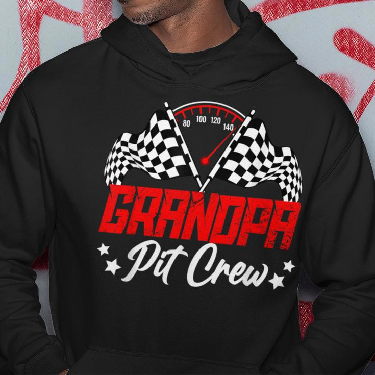 Grandpa Pit Crew Birthday Party Race Car Lover Racing Family Hoodie Unique Gifts