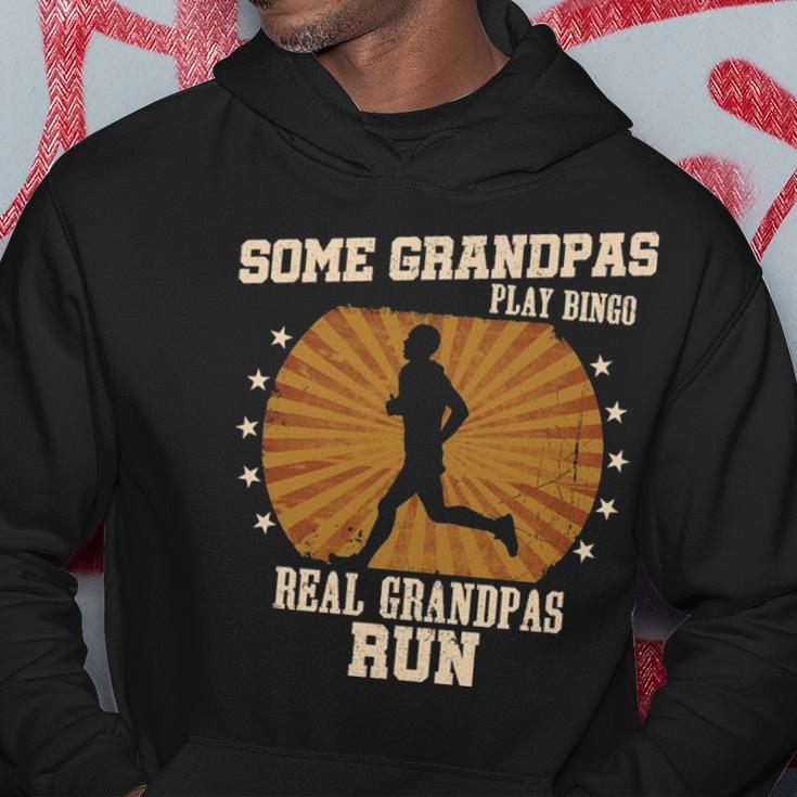 Some Grandpas Play Bingo Real Grandpas Run Hoodie Unique Gifts