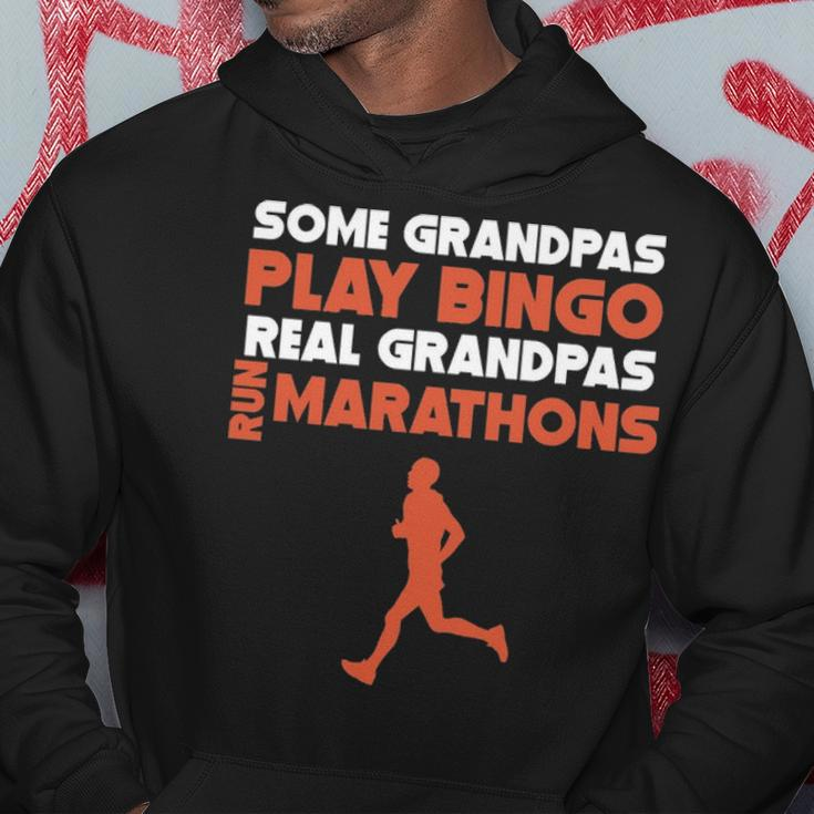 Some Grandpas Play Bingo Real Grandpas Run Marathons Hoodie Unique Gifts