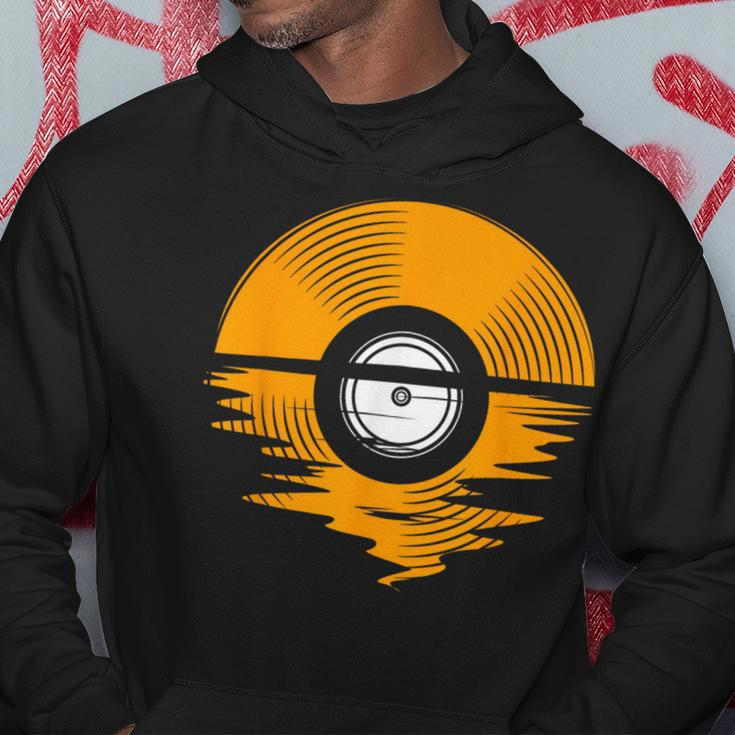 Great Vinyl Record Sunset Vintage Turntable Dj Hoodie Unique Gifts