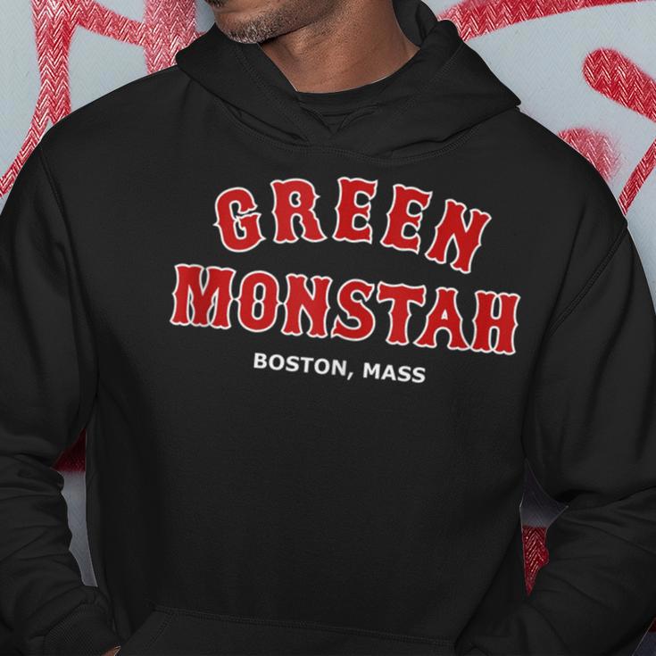 Green Monstah Boston Mass New England Sports Hoodie Unique Gifts