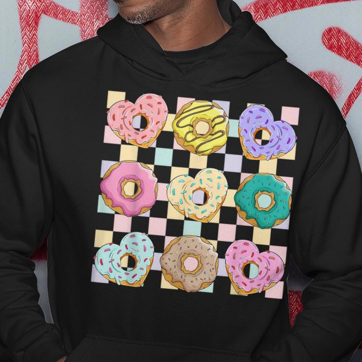 Groovy Retro Valentine Donuts Heart Candy Teacher Hoodie Funny Gifts