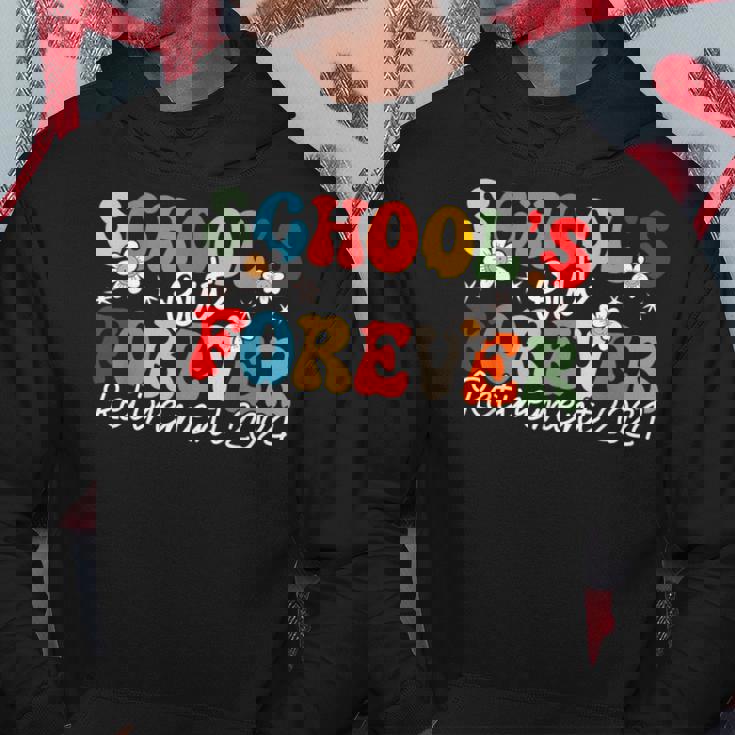 Groovy School's Out Forever Retirement 2024 Retired Teacher Hoodie Unique Gifts