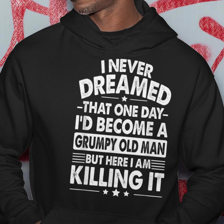 Grumpy Old Man Father's Day Grandpa Dad Outfit For Men Hoodie Funny Gifts