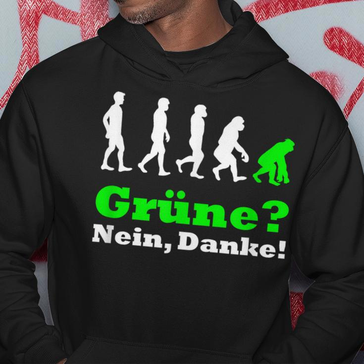Grüne Nein Danke German Black Hoodie Lustige Geschenke