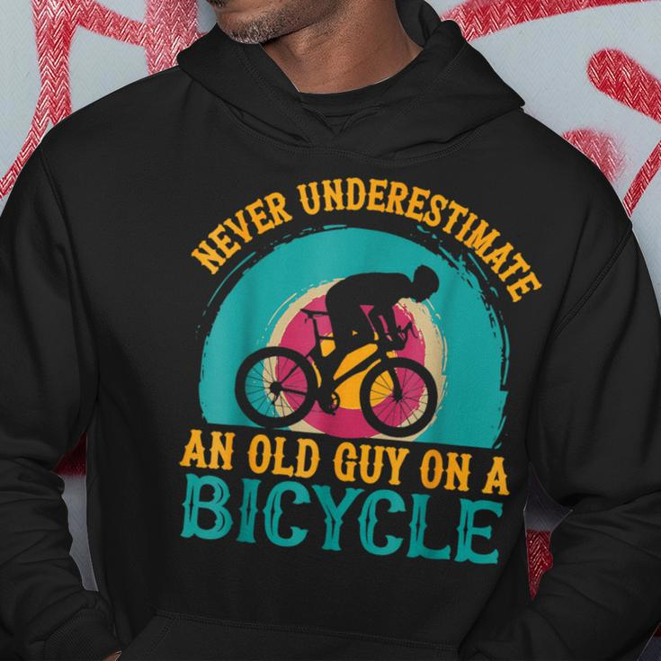 Guy On A Bicycle Grandpa Cycling Hoodie Funny Gifts