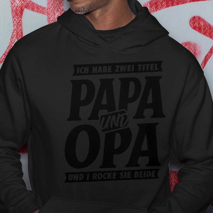 Habe Zwei Titel Papa Opa Rocke Beide Handwerker -Atertag Kapuzenpullover Lustige Geschenke