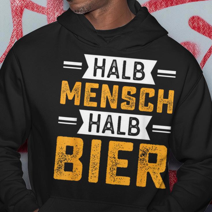 Halb Mensch Halb Bier Hoodie, Lustiges Spruch-Hoodie für Bierliebhaber Lustige Geschenke