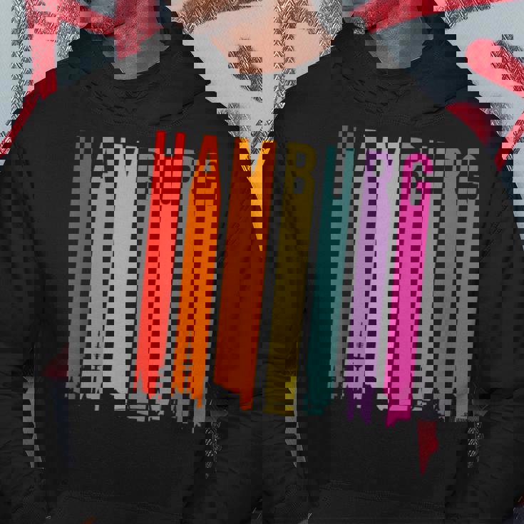 Hamburg Retro Skyline Souvenir Vintage Hoodie Lustige Geschenke