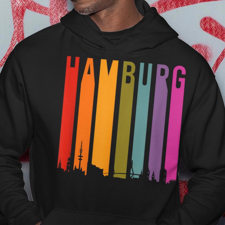 Hamburg Retro Skyline Souvenir Vintage Hoodie Lustige Geschenke