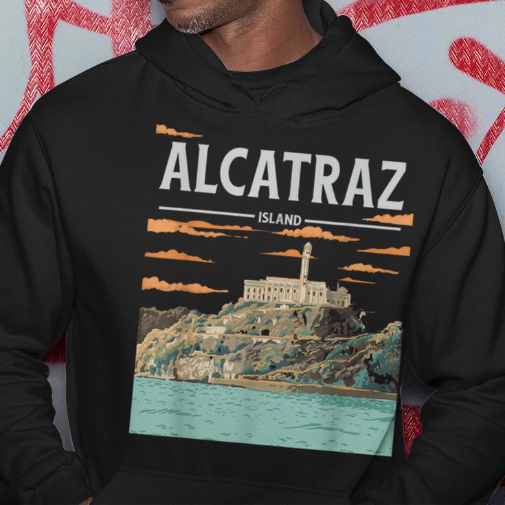 Hand-Drawn Alcatraz Hoodie Lustige Geschenke