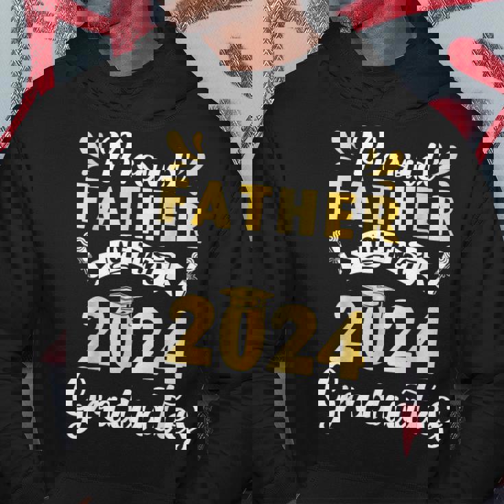 Happy Class Of School Day Proud Father Of Two 2024 Graduates Hoodie Funny Gifts