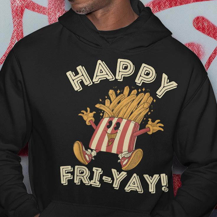 Happy Fri Yay Retro French Fries Friday Lovers Fun Teacher Hoodie Unique Gifts