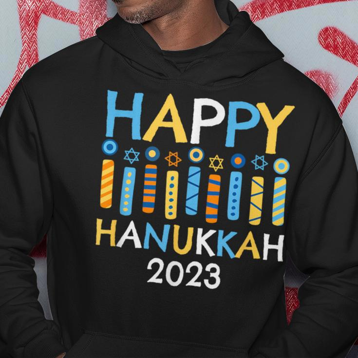Happy Hanukkah 2023 Love And Light Jewish Menorah Family Hoodie Funny Gifts