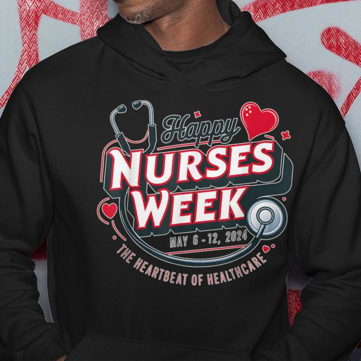 Happy Nurses Week And Day 2024 The Heartbeat Of Healthcare Hoodie Unique Gifts
