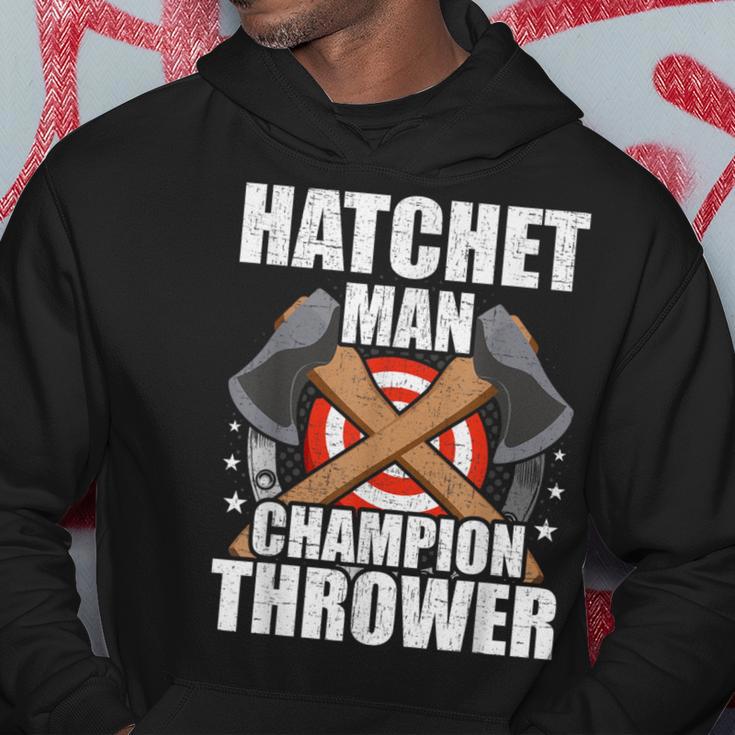 Hatchet Man Champion Axe Throwing Lumberjack Hoodie Unique Gifts