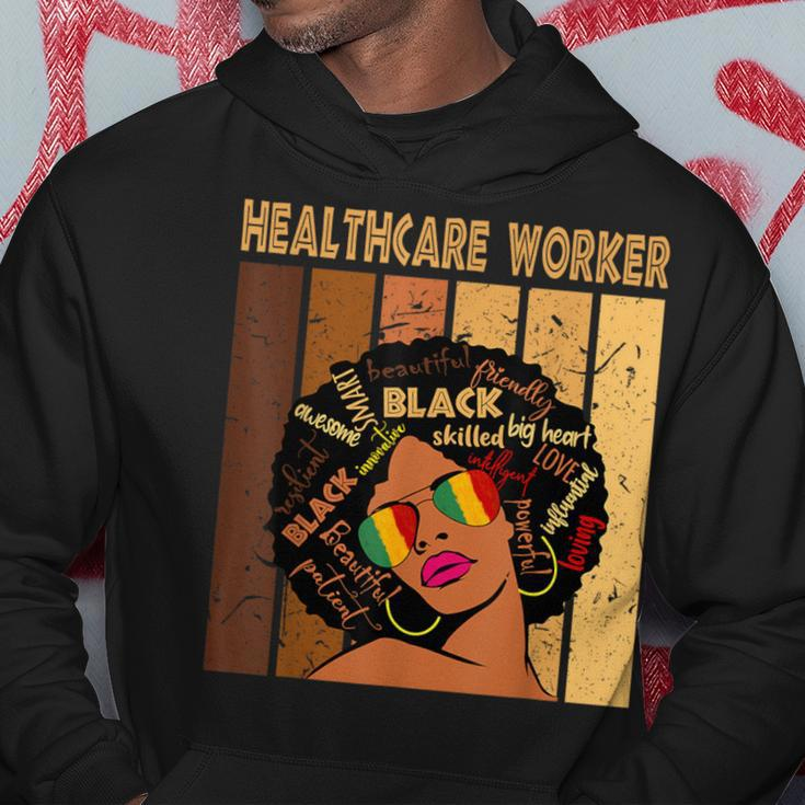 Healthcare Worker Afro African American Black History Month Hoodie Personalized Gifts