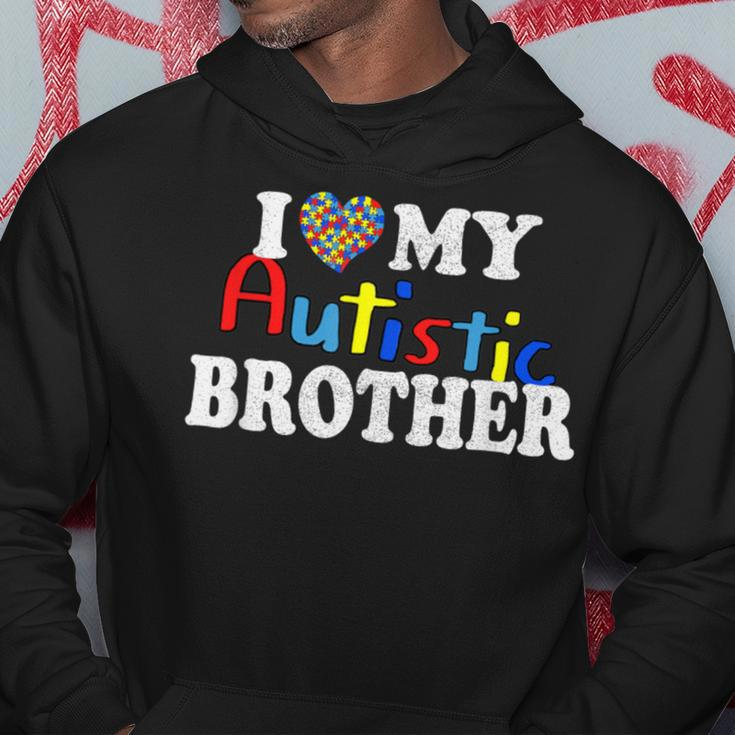 I Heart My Autistic Brother I Love My Autistic Brother Hoodie Unique Gifts