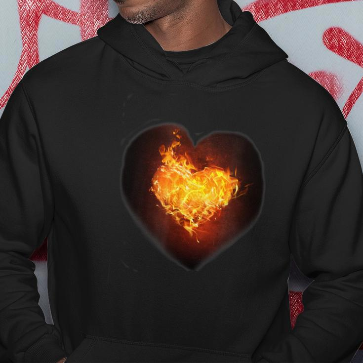 Heart On Fire Flames Heart Hoodie Unique Gifts