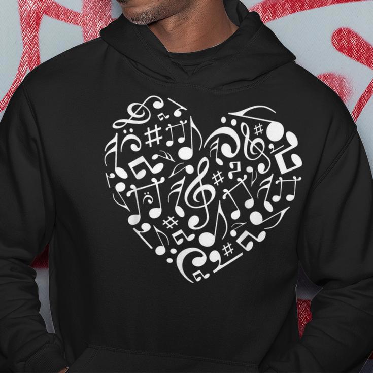 Heart Musical Notes Music Lover Musician Singer Love Vintage Hoodie Unique Gifts