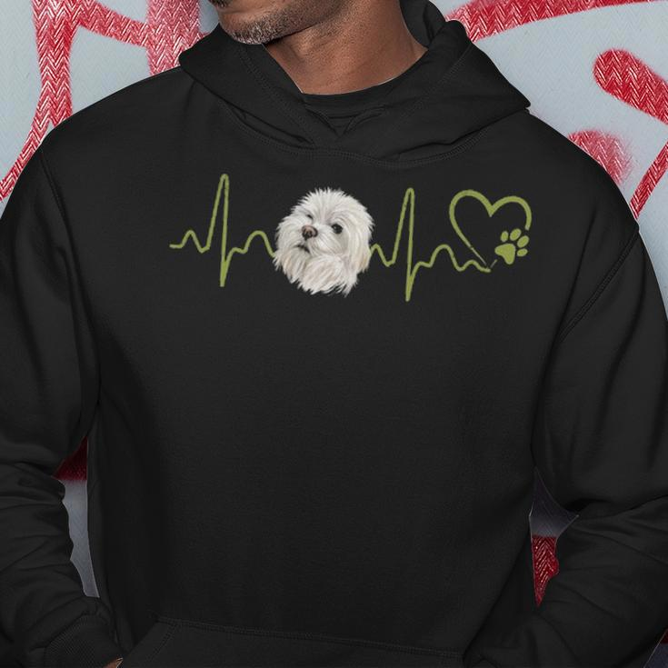 Heartbeat Maltese Dog Animal Rescue Lifeline Hoodie Unique Gifts