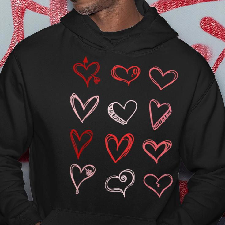 Hearts Pattern Valentines Day Cute Love V-Day Pajama Hoodie Unique Gifts