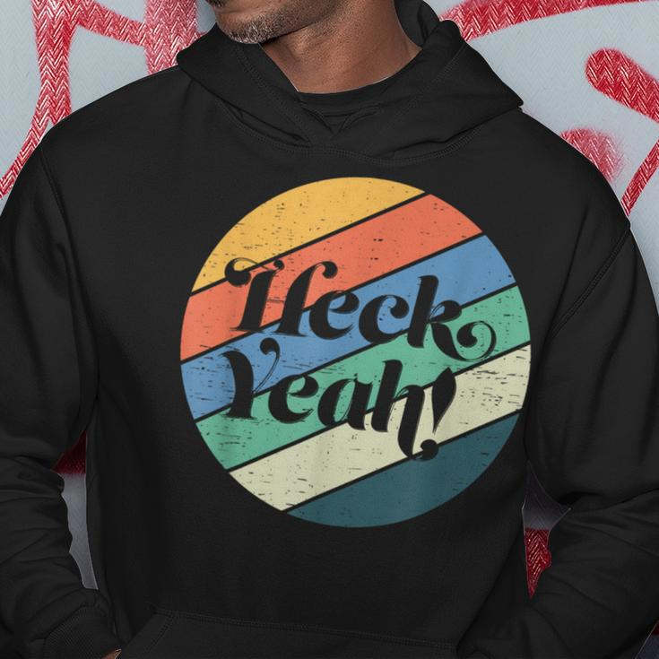Heck Yeah Retro Distressed Graphic Hoodie Unique Gifts