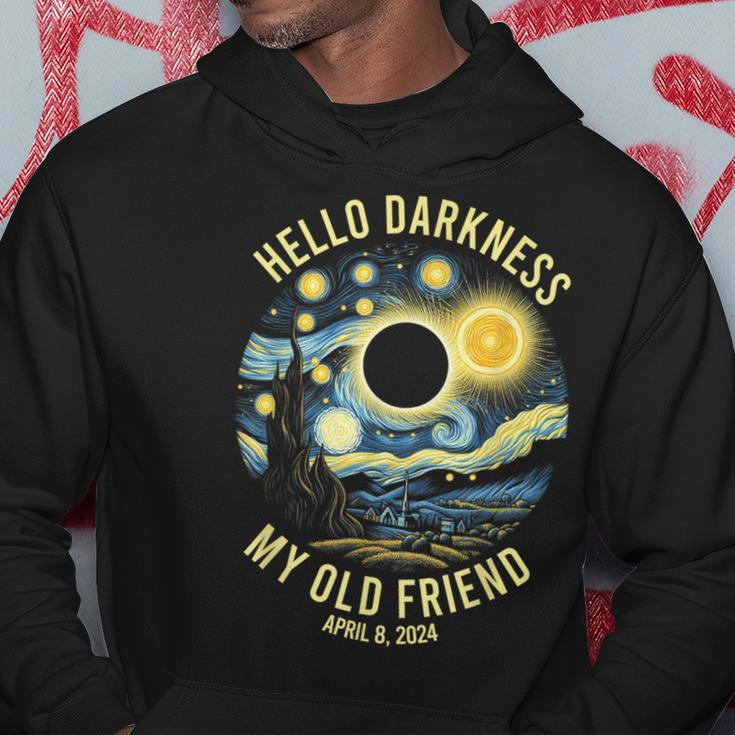 Hello Darkness My Old Friend Solar Eclipse April 8 2024 Hoodie Funny Gifts