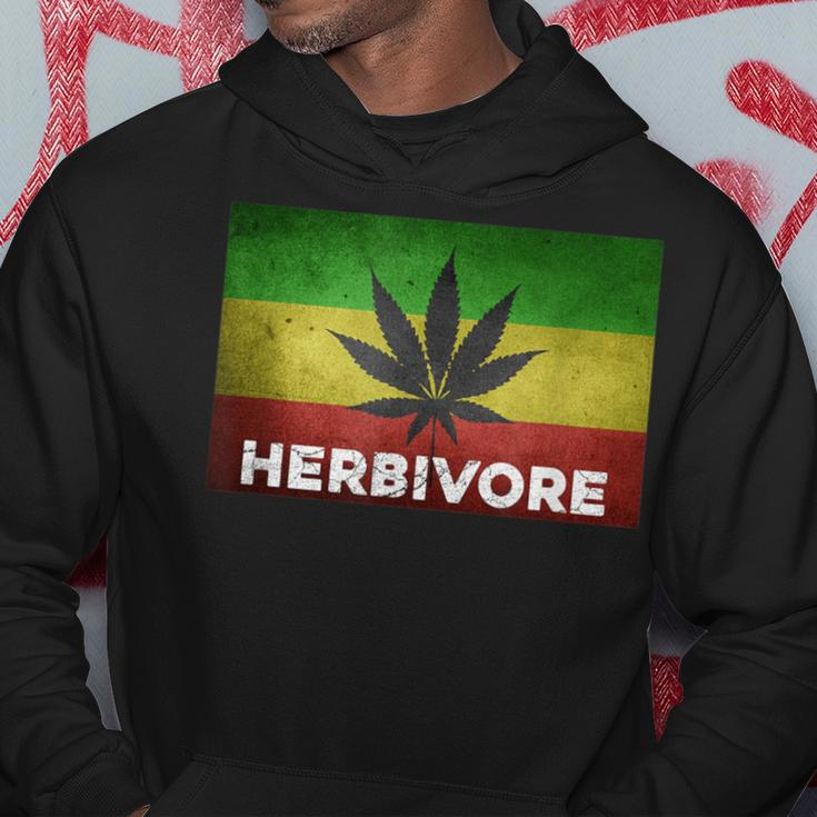 Herbivore Pun Marijuana Weed Cannabis Leaf Jamaican Hoodie Unique Gifts