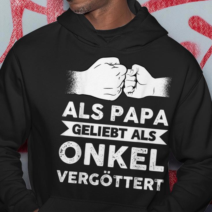 Herren Als Papa Geliebt Als Onkelergöttert Papa Onkel Kapuzenpullover Lustige Geschenke