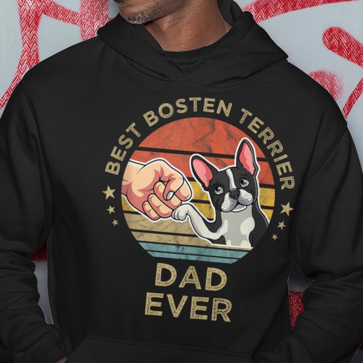 Herren Best Bosten Terrier Dad Ever Hund Bostie Papaateratertag Kapuzenpullover Lustige Geschenke