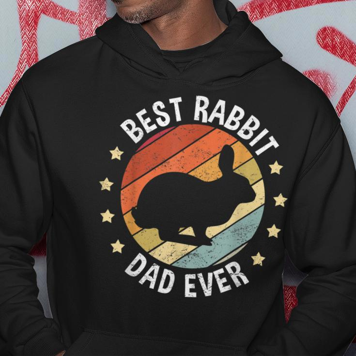 Herren Best Rabbit Dad Ever Papa Kaninchen Vintage Hasenbesitzer Hoodie Lustige Geschenke