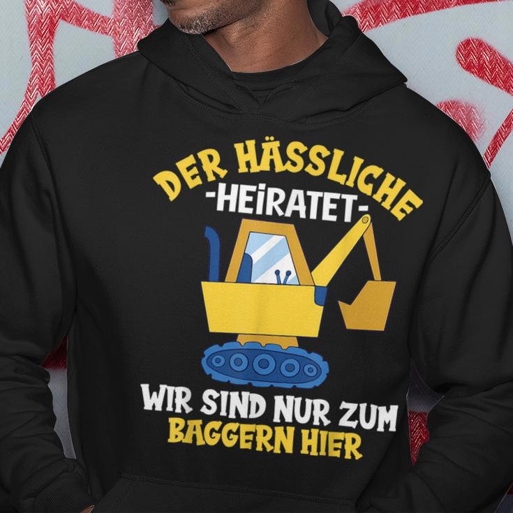 Herren Der Hässliche Heiratet Wir Baggern Jga Junggesellenabschied Hoodie Lustige Geschenke