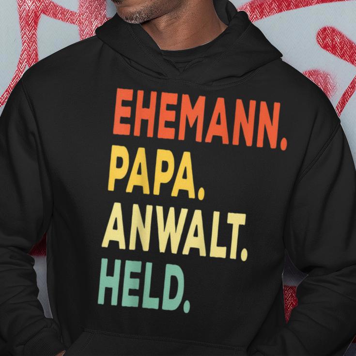 Herren Ehemann Papa Anwalt Held Retro-Jahrgangatertag Kapuzenpullover Lustige Geschenke