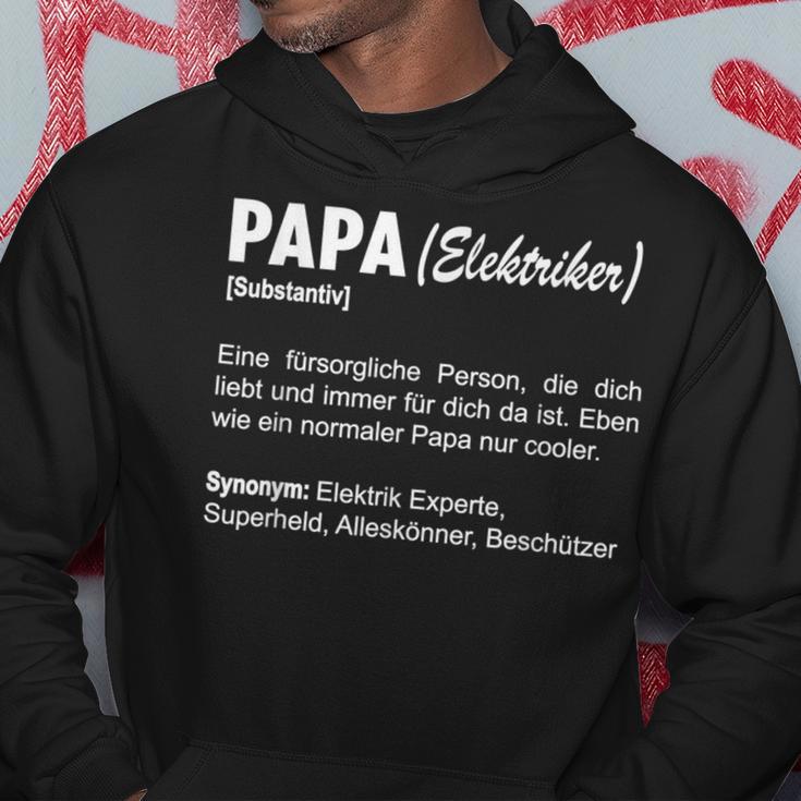 Herren Elektriker Papa Definitionater Elektroniker Kapuzenpullover Lustige Geschenke