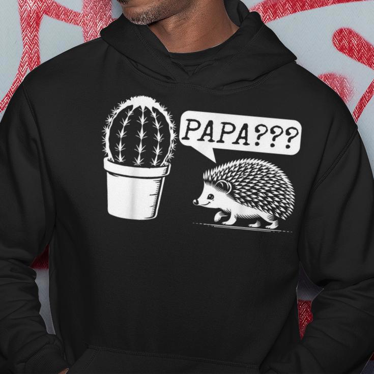 Herren Geschenkidee Papa Kaktus Igel Lustiges Grafikdesign Kapuzenpullover Lustige Geschenke