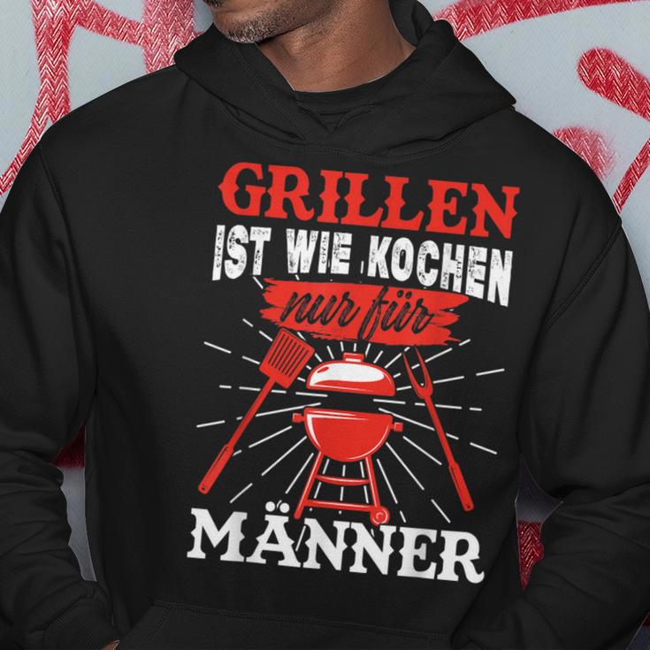 Herren Grillen Ist Kochen Für Männer Grillmeister Spruch Papa Opa Kapuzenpullover Lustige Geschenke