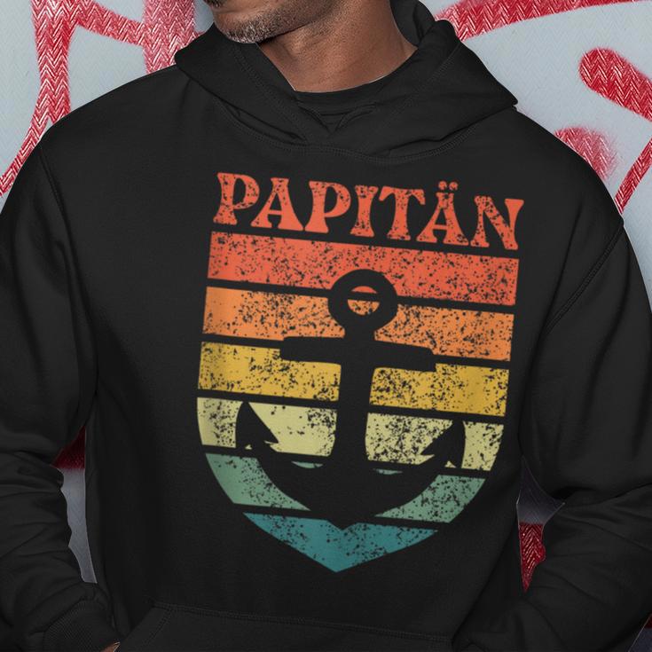 Herren Papa Wortspiel Kapitänatertag Papitän Kapuzenpullover Lustige Geschenke