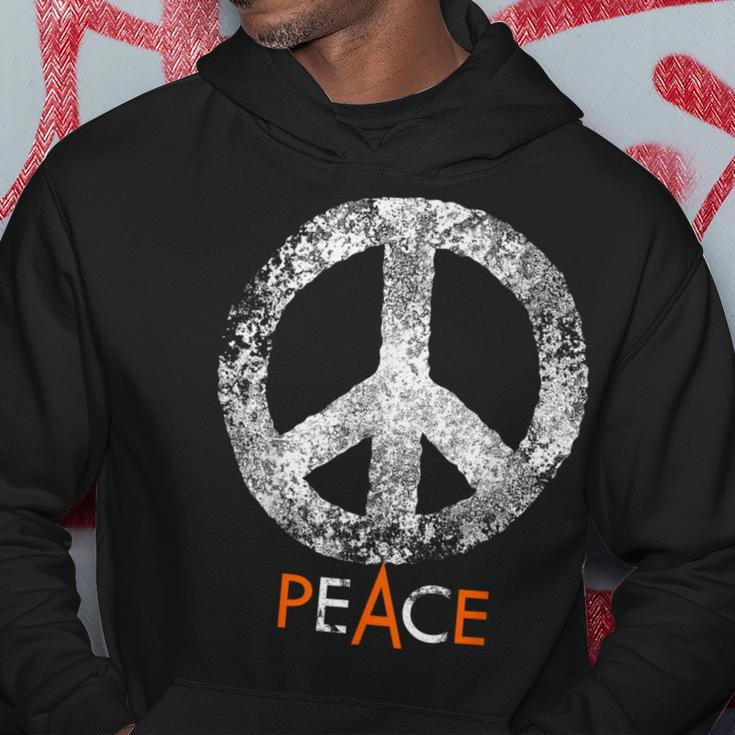 Hippie Peace Ban The Bomb Distressed Vintage Retro Graphic Hoodie Unique Gifts