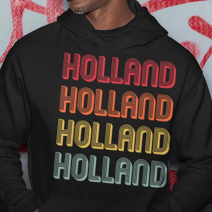 Holland Surname Retro Vintage Birthday Reunion Hoodie Funny Gifts