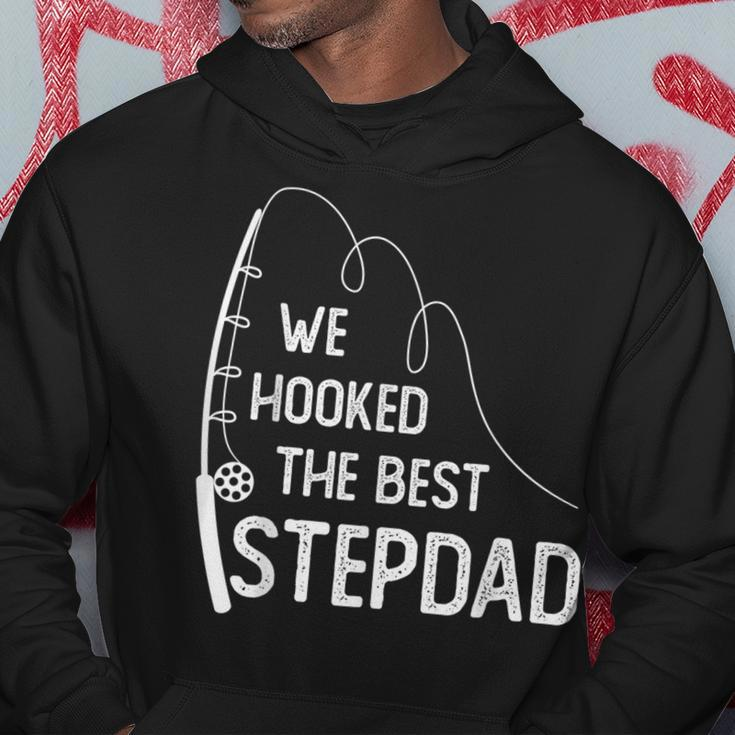 We Hooked The Best Stepdad Fishing Fathers Day Hoodie Unique Gifts