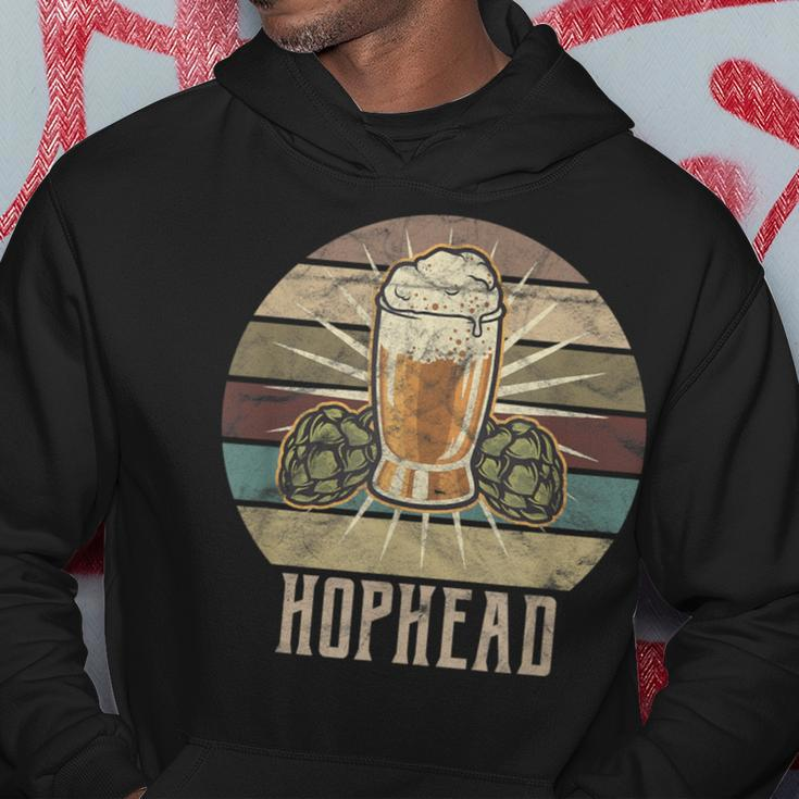 Hophead With Hops And Beer Retro Vintage Craft Beer Hops Hoodie Unique Gifts