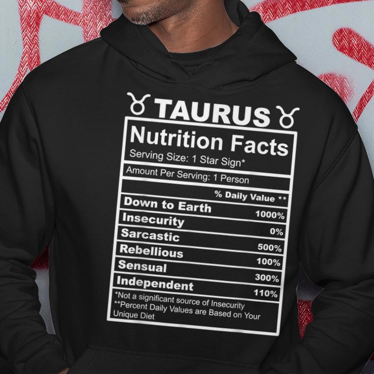 Horoscope Zodiac Sign Astrology Nutrition Facts Taurus Hoodie Unique Gifts