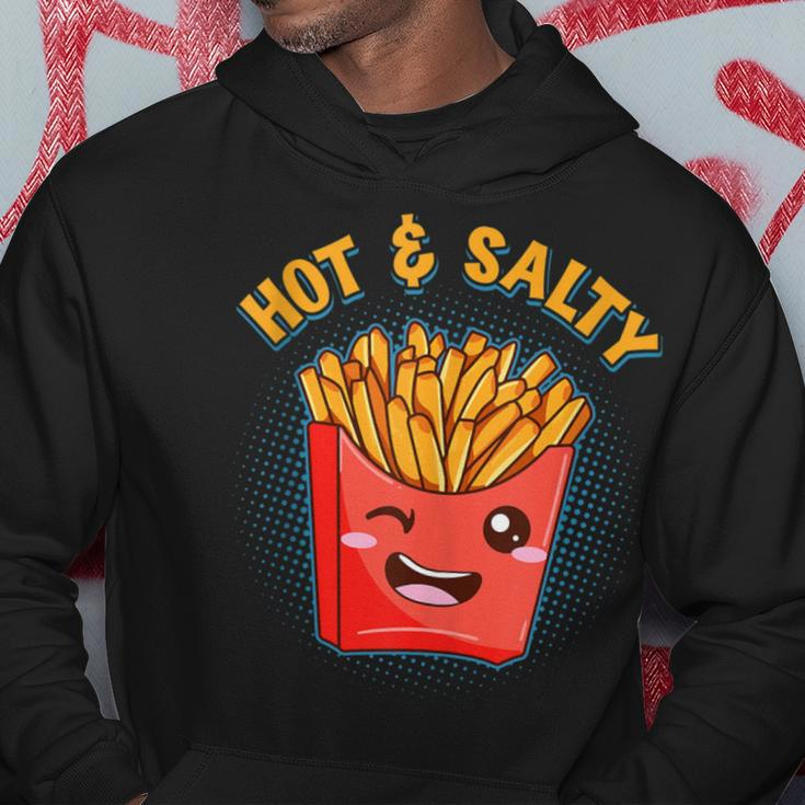 Hot & Salty Winking French Fries Flirtatious Lover Fast Food Hoodie Unique Gifts